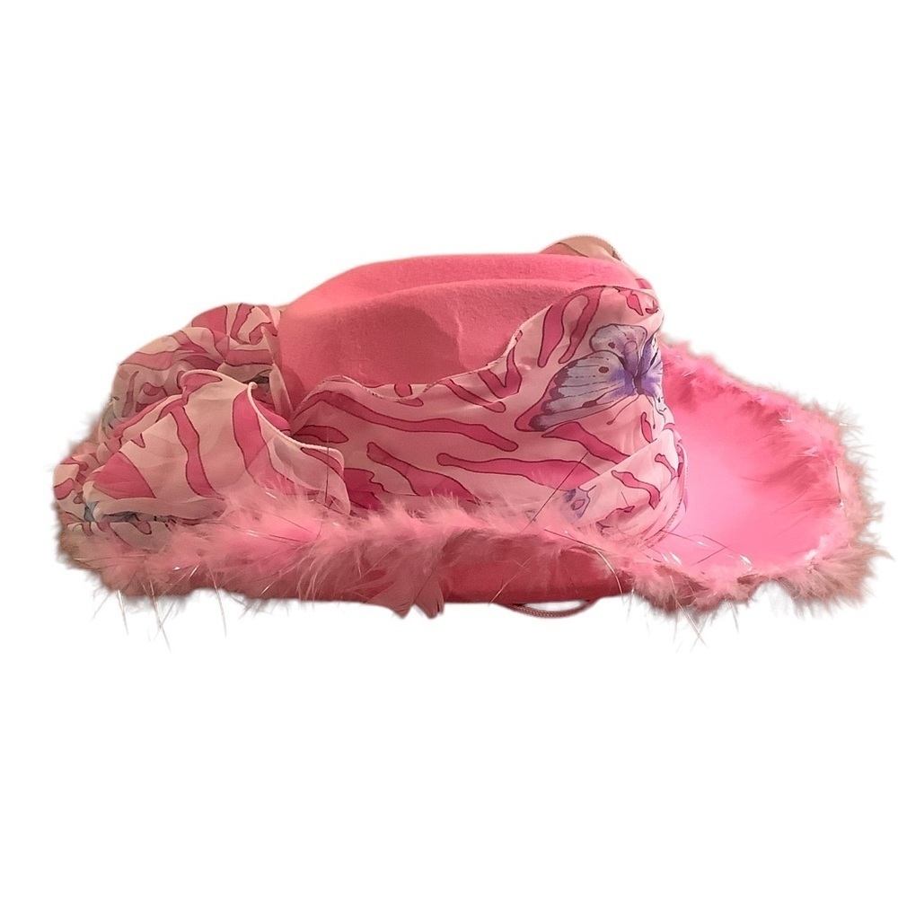 Pink Felt Party Cowboy Hat - Picture 3 of 7